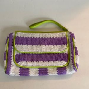 Vera Bradley Striped Woven Clutch Wristlet Phone Cards Necessities